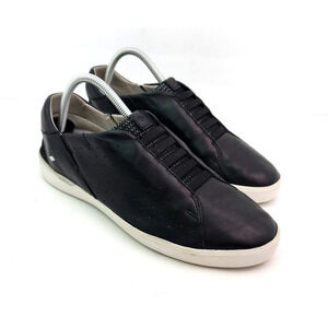 Kizik Miami Womens Size 9 Black Leather Slip On Hands Free Sneaker Shoes